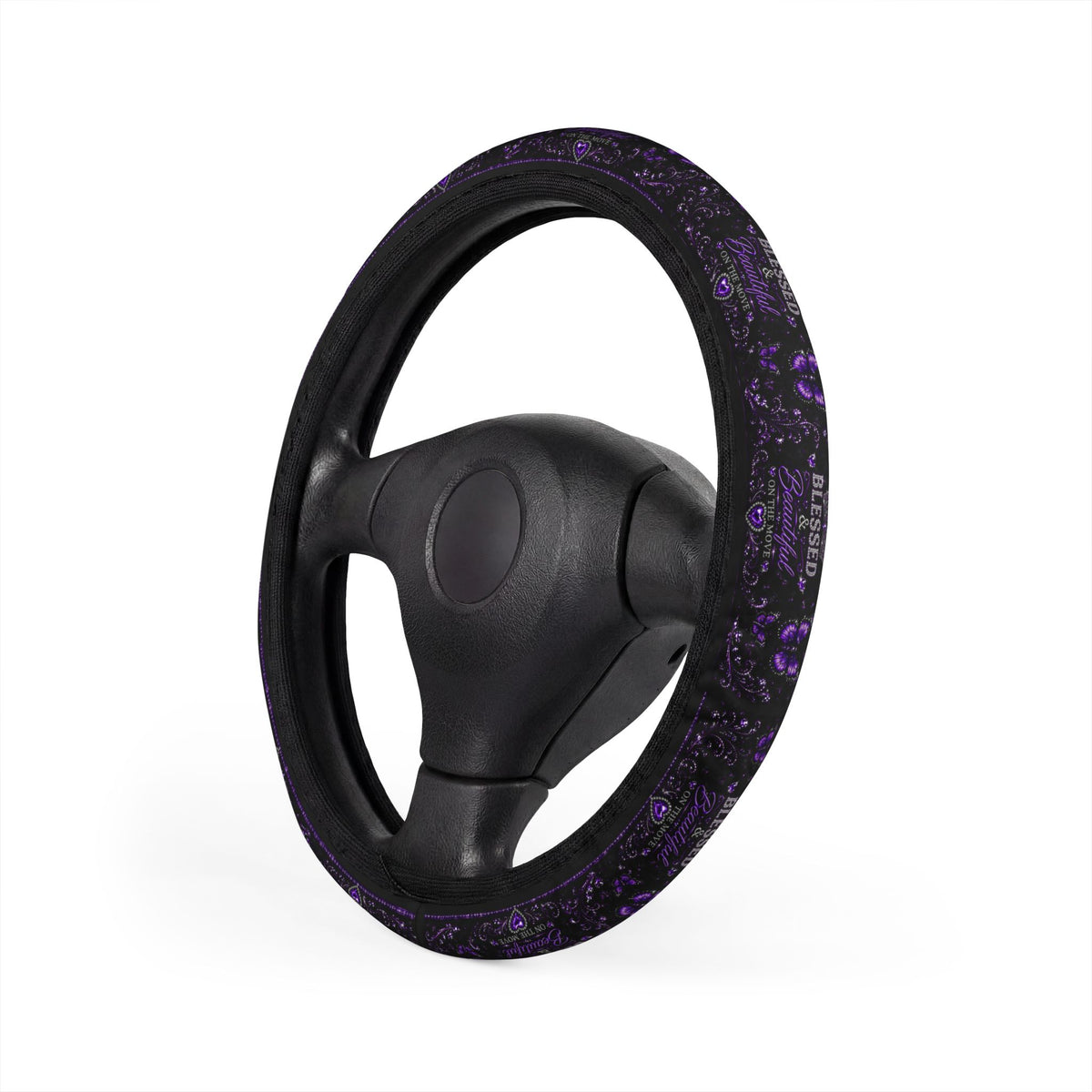Purple Galaxy Steering Wheel Cover
