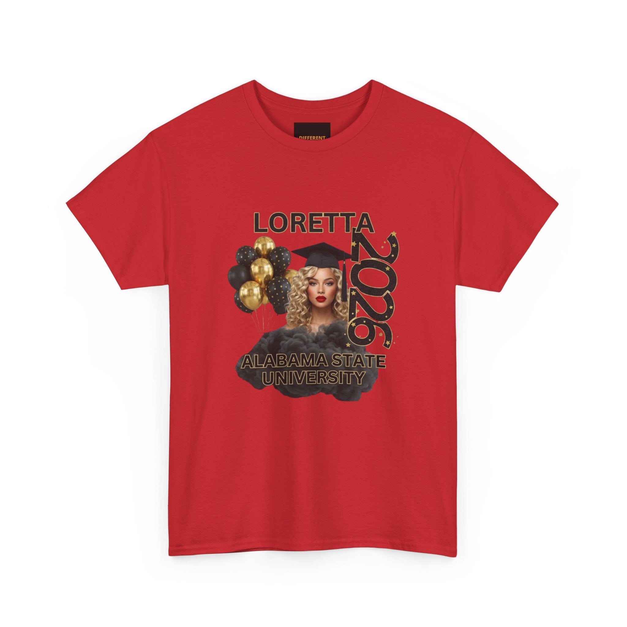 Graduation 2026 Personalized Tee — "Loretta 2026" Celebration Shirt