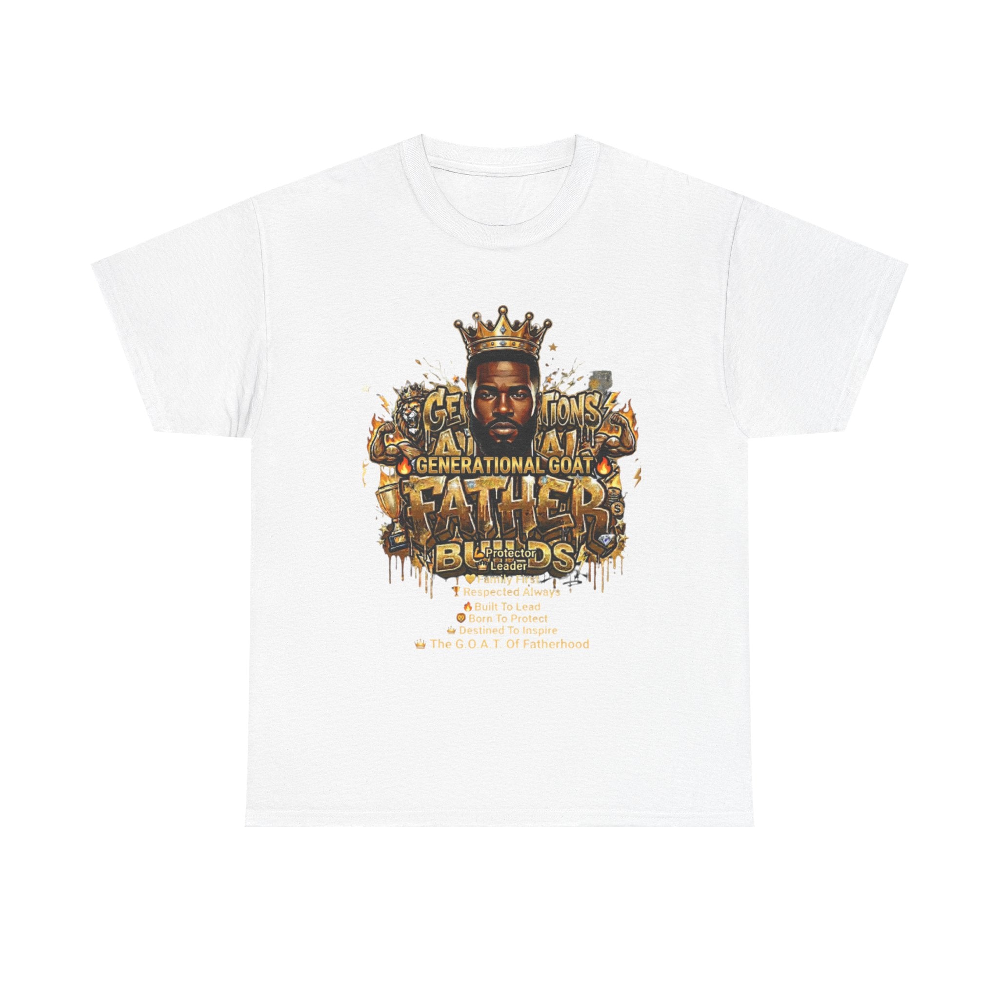 Father Blesses T-Shirt – Generational GOAT Crowned Dad Tee