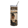 20oz Stainless Tumbler — "Focused on My Dreams" Leopard Print Motivational Travel Mug