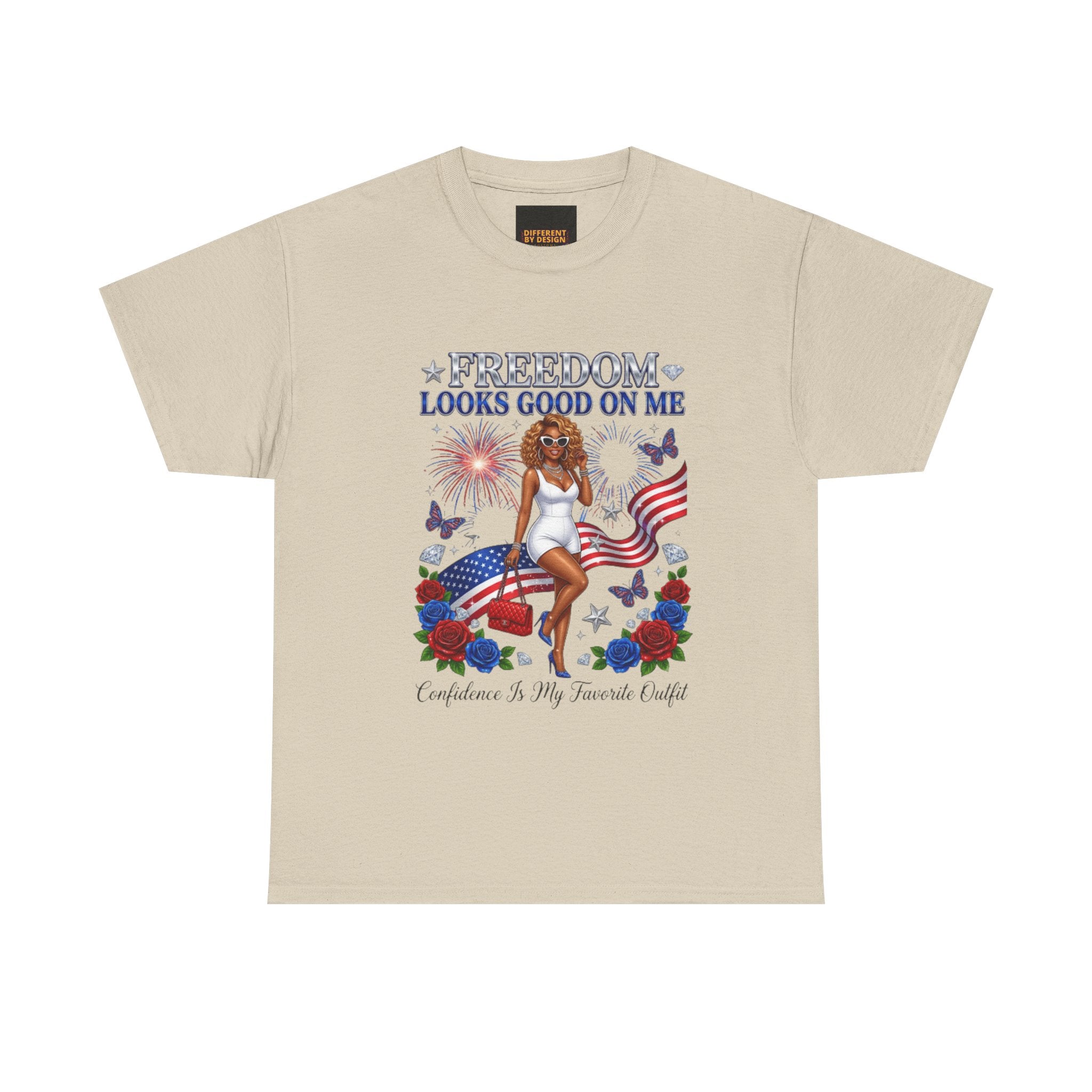 Freedom Looks Good On Me Tee — Patriotic 4th of July Graphic Shirt