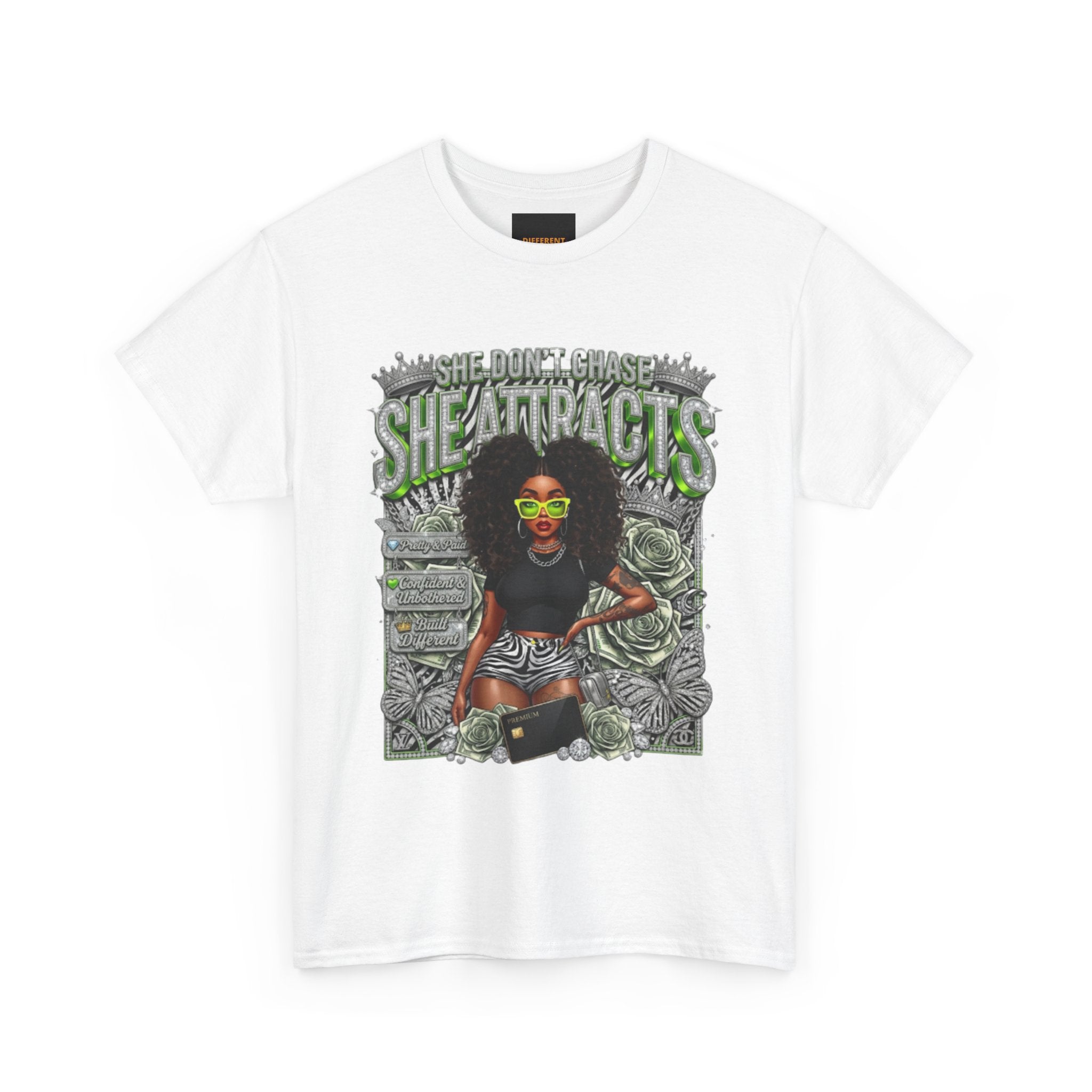 Sheattracts Graphic Tee — Afro Girl Streetwear T-Shirt