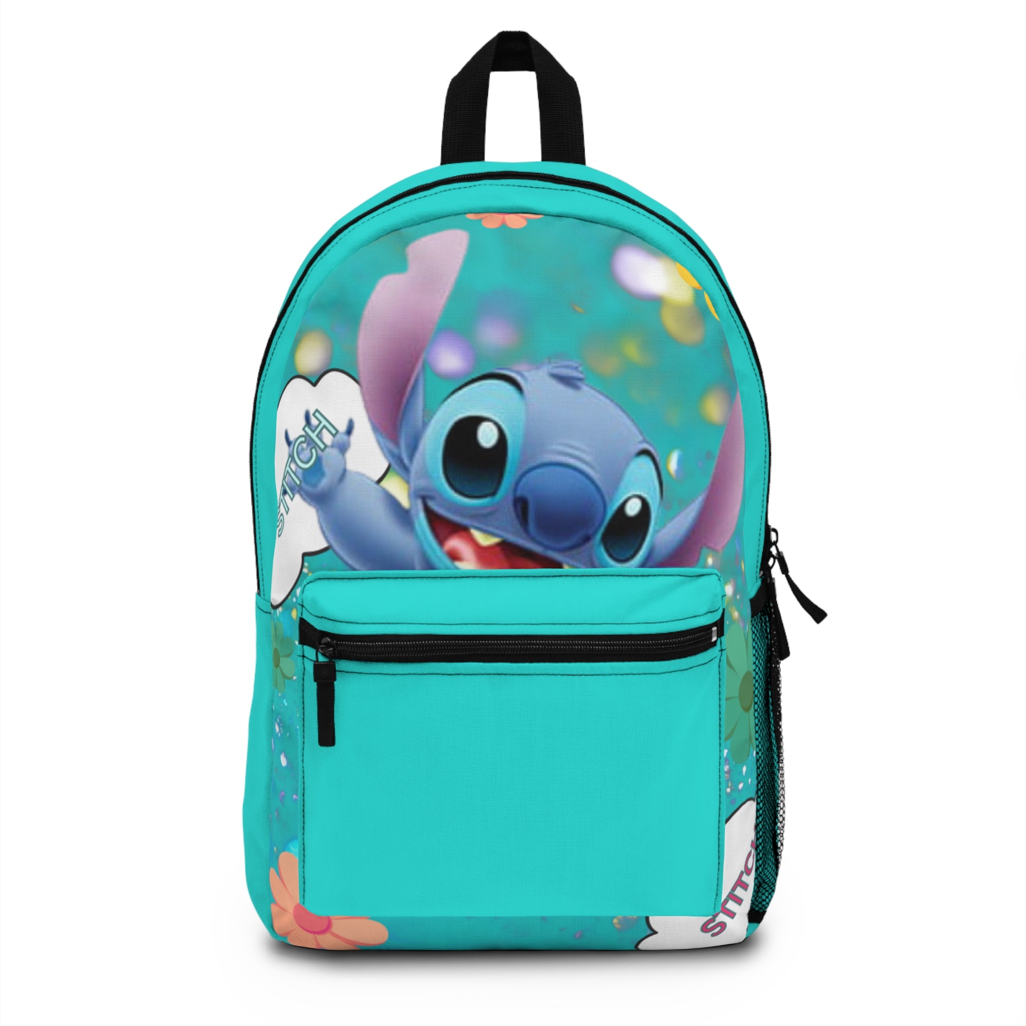 Cute Blue Cartoon Character Backpack – Kids School Bag with Playful Stitch Design