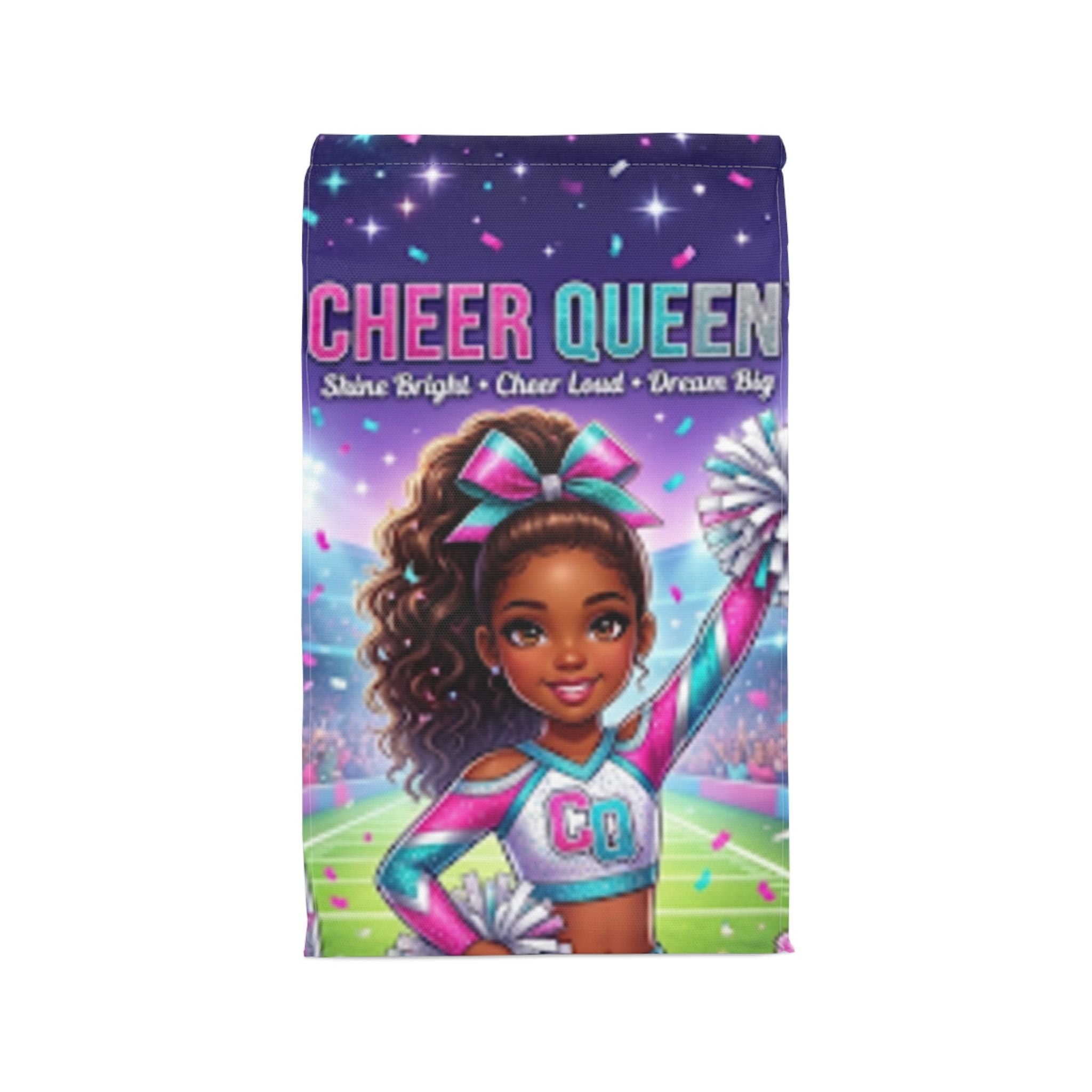 Cheer Queen Lunch Bag — Kids Cheerleader Insulated Polyester Tote