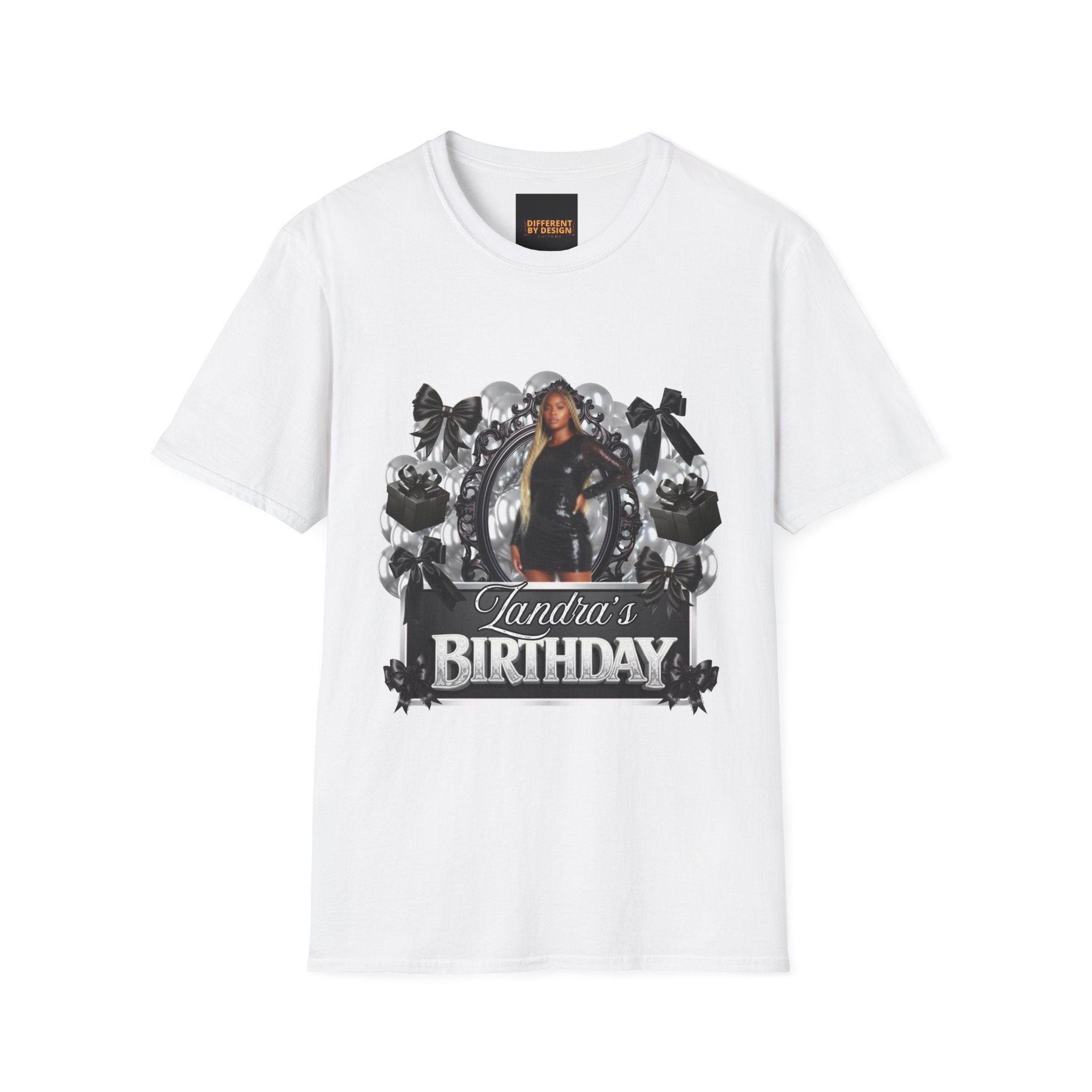 Personalized Birthday T‑Shirt — Custom Name Birthday Photo Tee