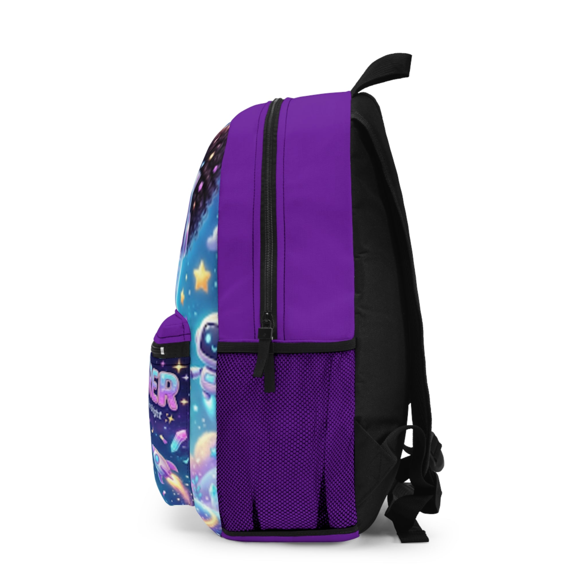 Space Explorer Kids Backpack — Cute Black Girl Astronaut School Bag