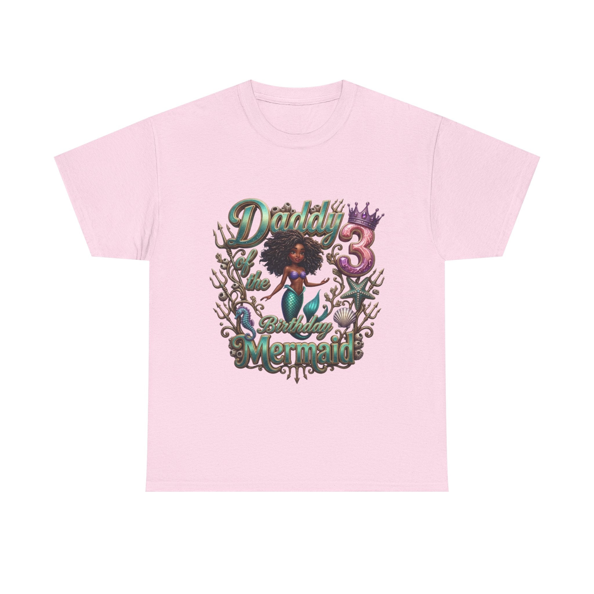 Daddy's 3 Mermaid T-Shirt - Cute Birthday Tee for 3-Year-Old Girls