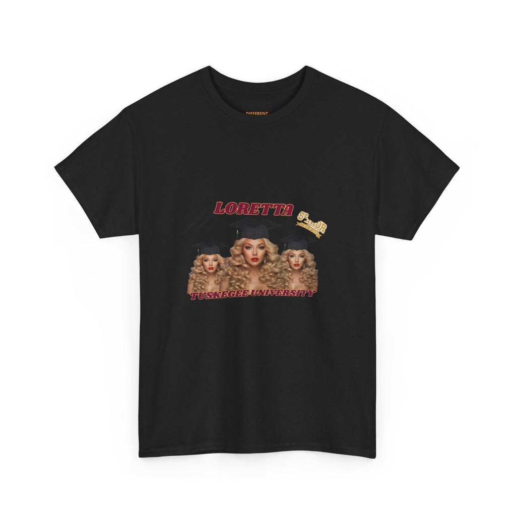 Graduation Portrait Tee — 'Loretta' Trio Graduation Caps Graphic T-Shirt