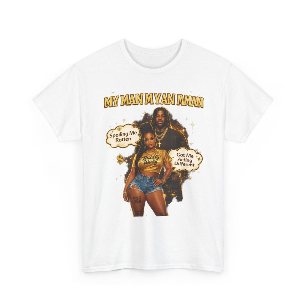 My Man My Ian Ian Graphic Tee — Retro 90s R&B Vibe "Spoiling Me Rotten" Shirt