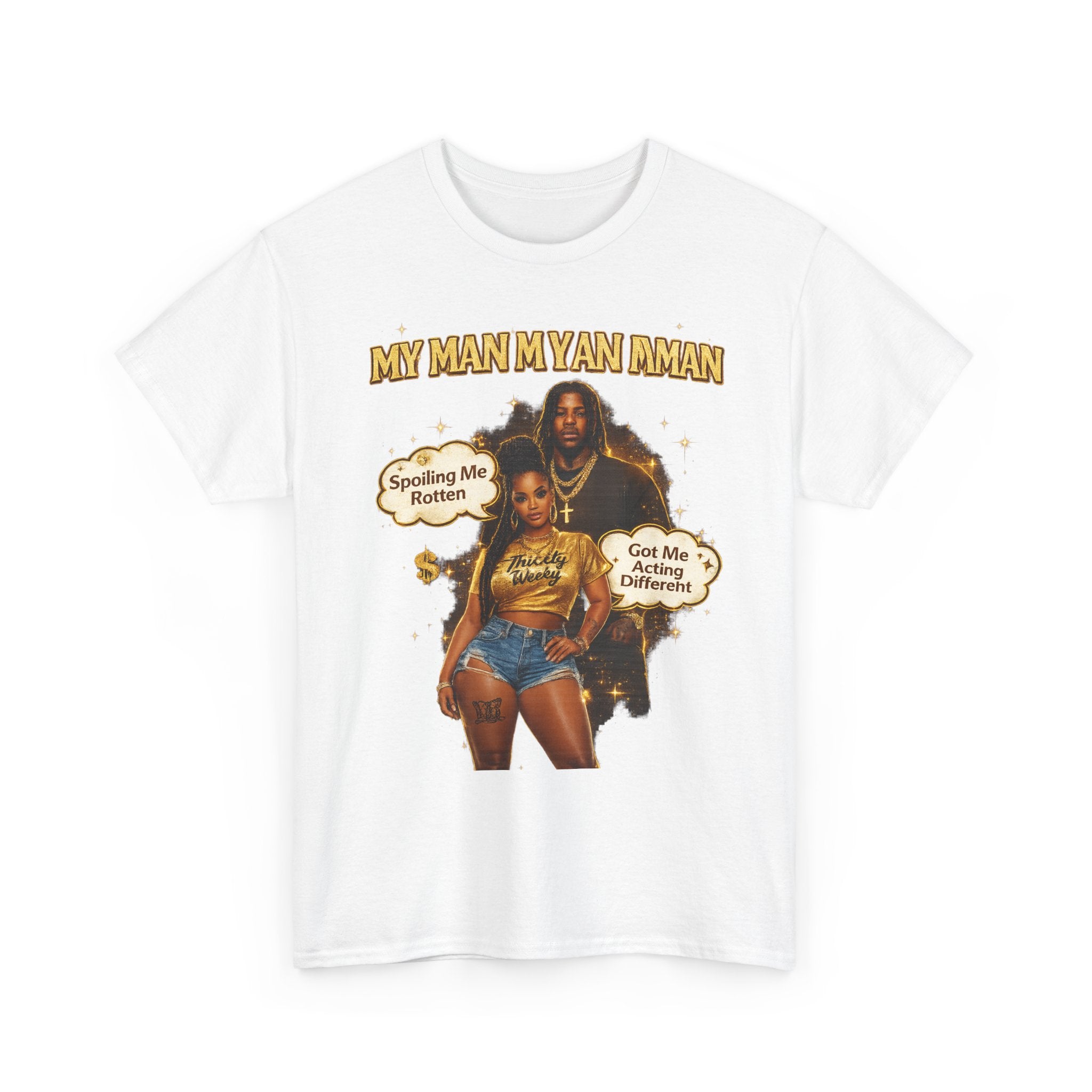 My Man My Ian Ian Graphic Tee — Retro 90s R&B Vibe "Spoiling Me Rotten" Shirt