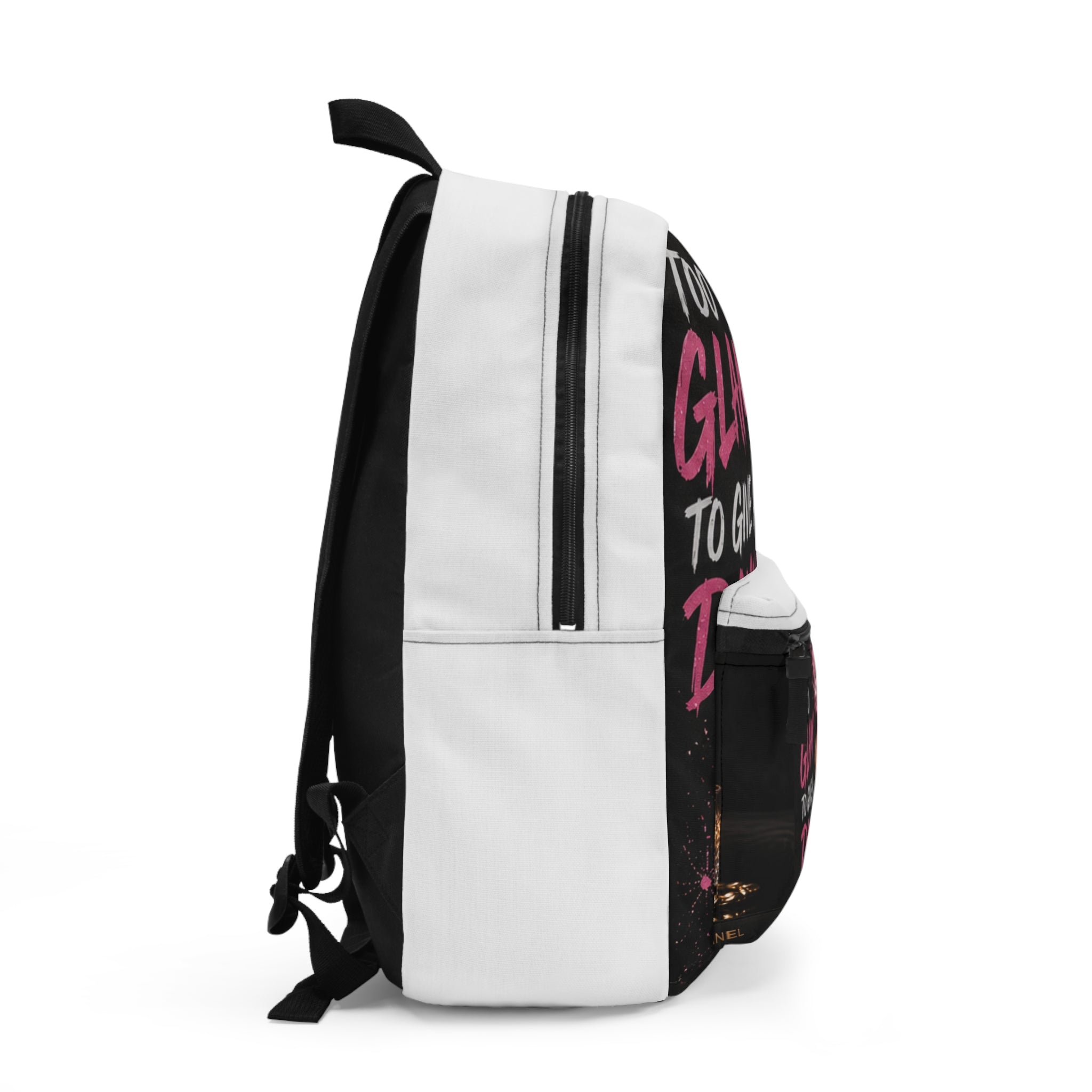 Backpack — "Too Glam to Give a Damn" Fashion Backpack