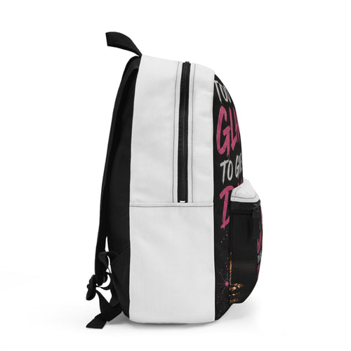 Backpack — "Too Glam to Give a Damn" Fashion Backpack
