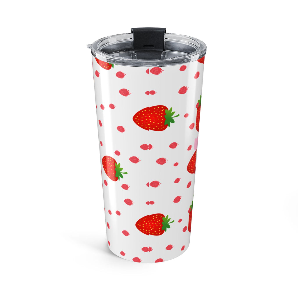 Strawberry Pattern 20oz Tumbler — Cute Fruit Travel Cup