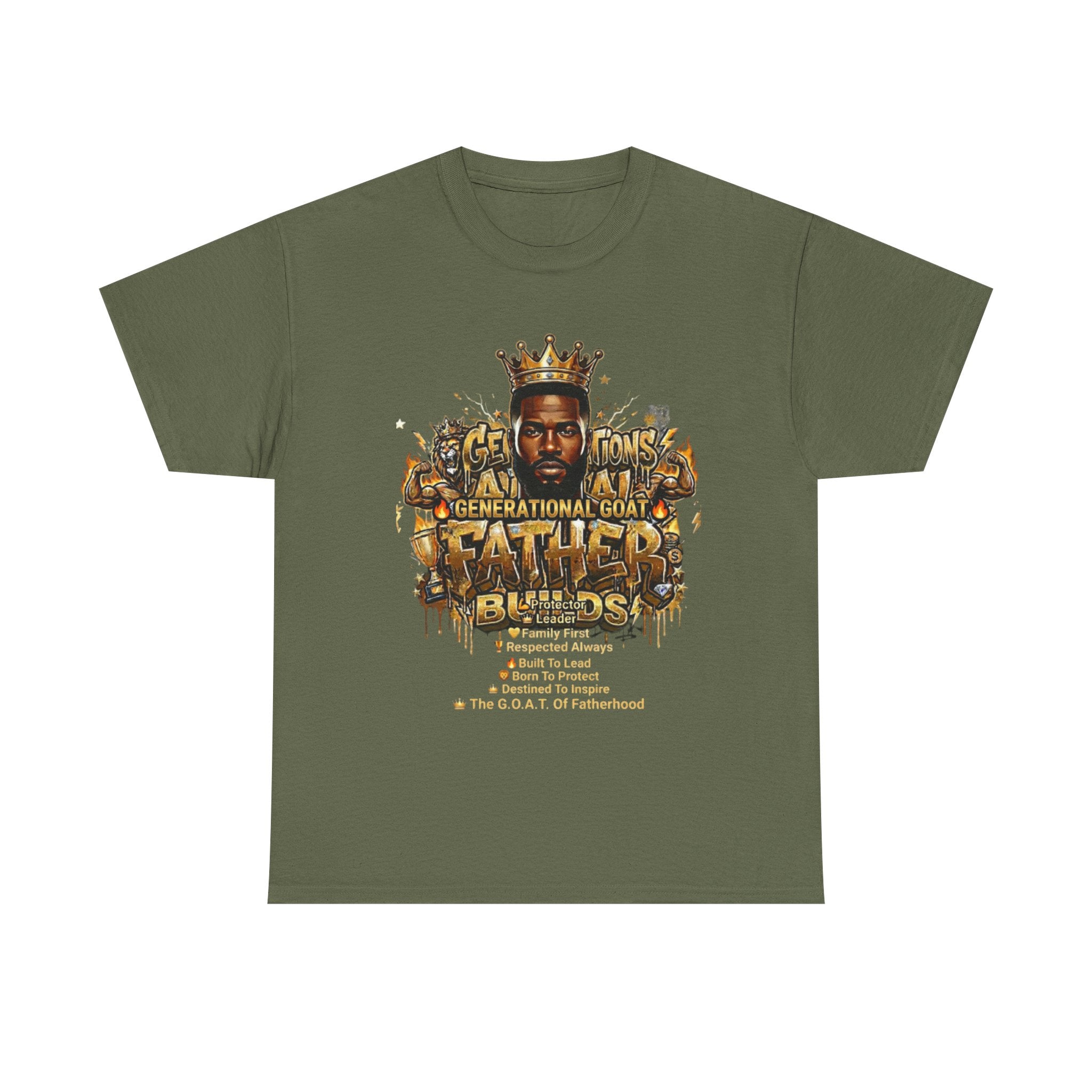 Father Blesses T-Shirt – Generational GOAT Crowned Dad Tee