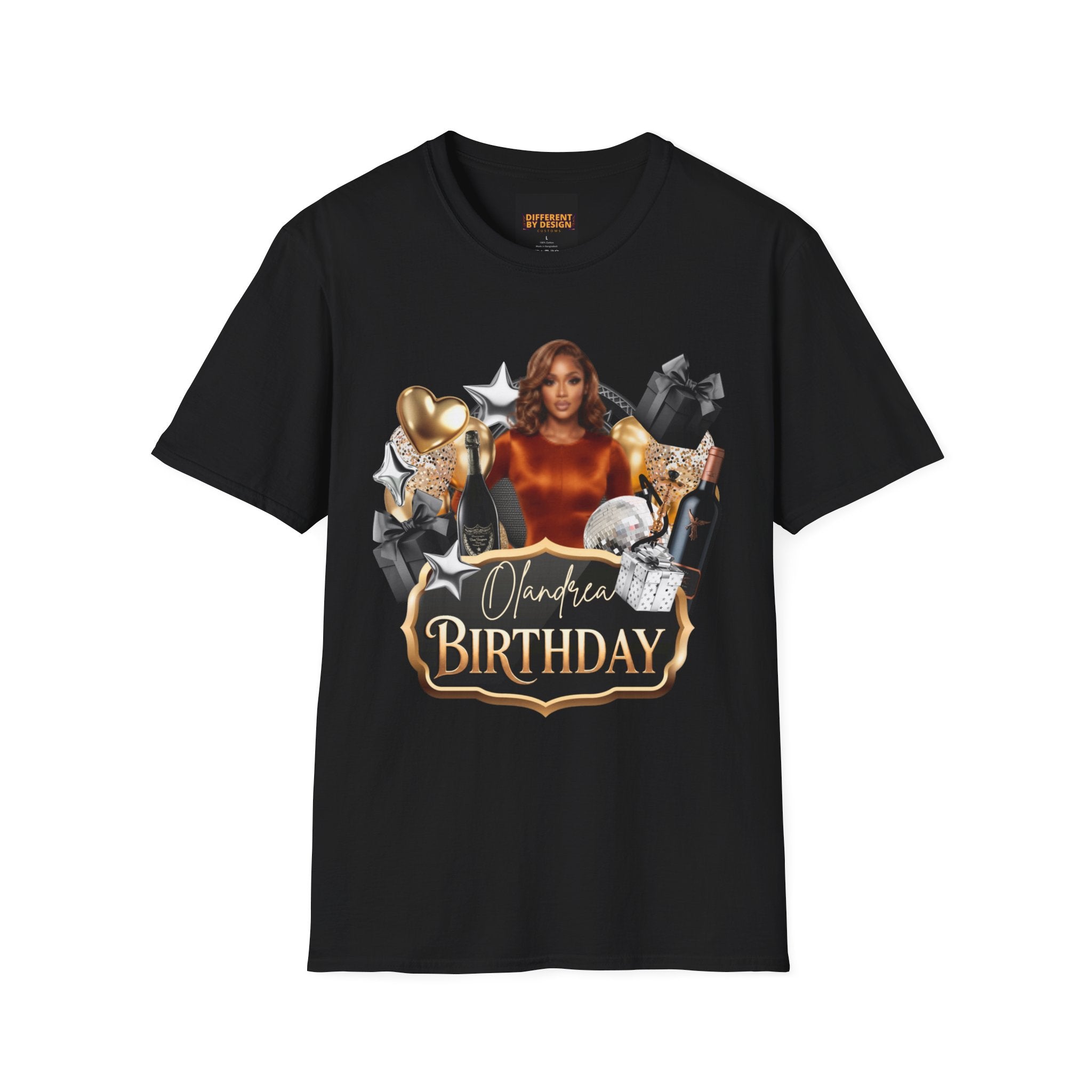 Birthday Celebration T-Shirt — Glam Party Graphic Tee