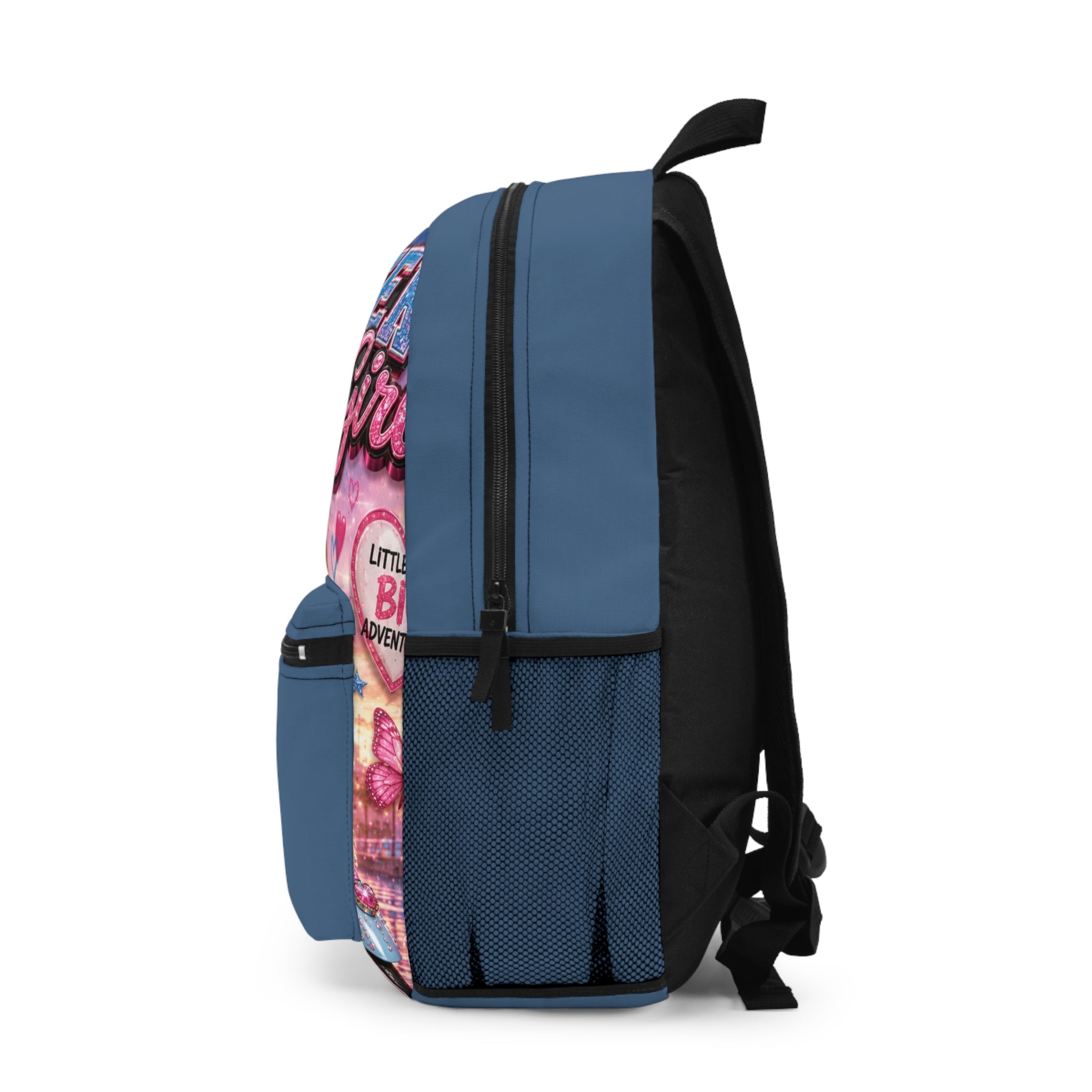 Scooter Girl Kids Backpack — Cute Butterfly Scooter Design, Back-to-School Bag for Girls