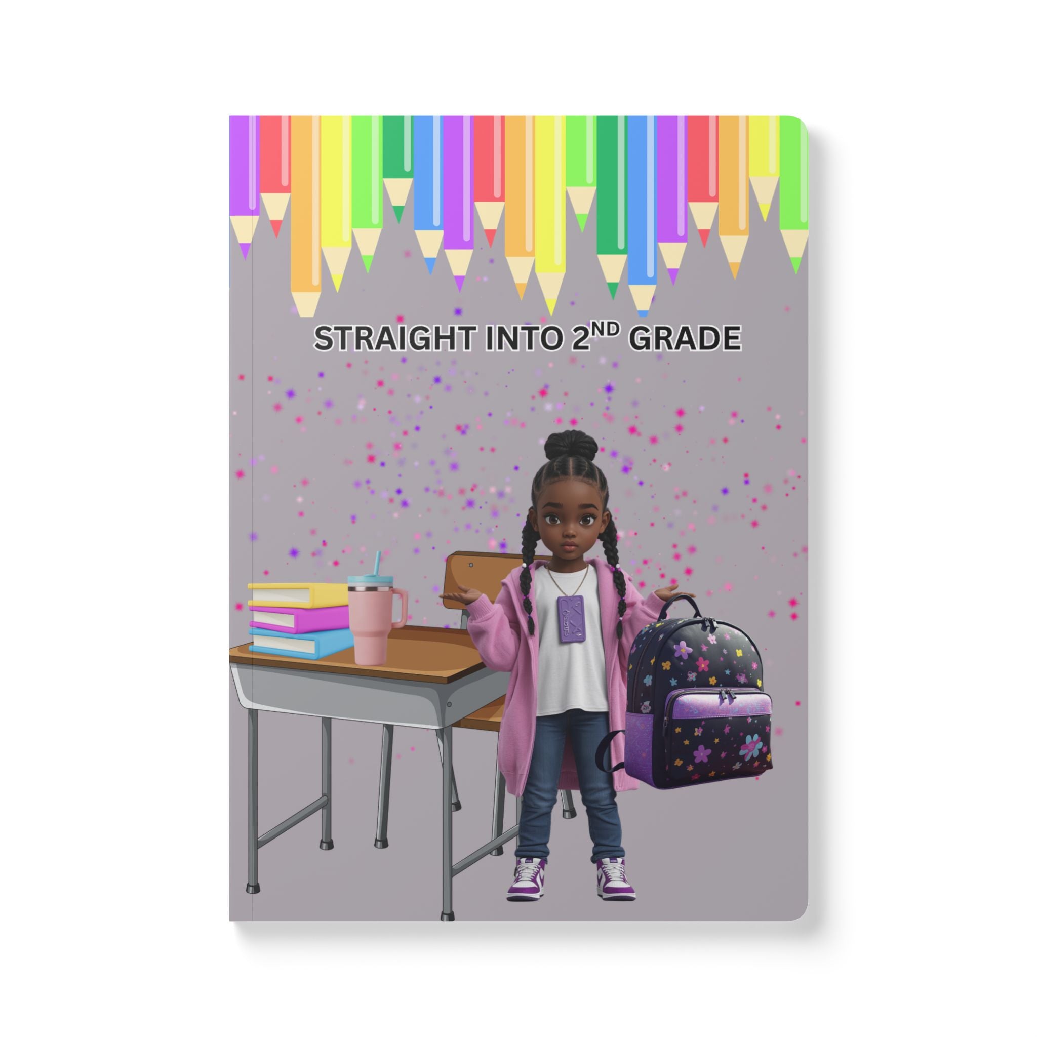 2nd Grade Journal — 'Straight Into 2nd Grade' Softcover Back-to-School Notebook
