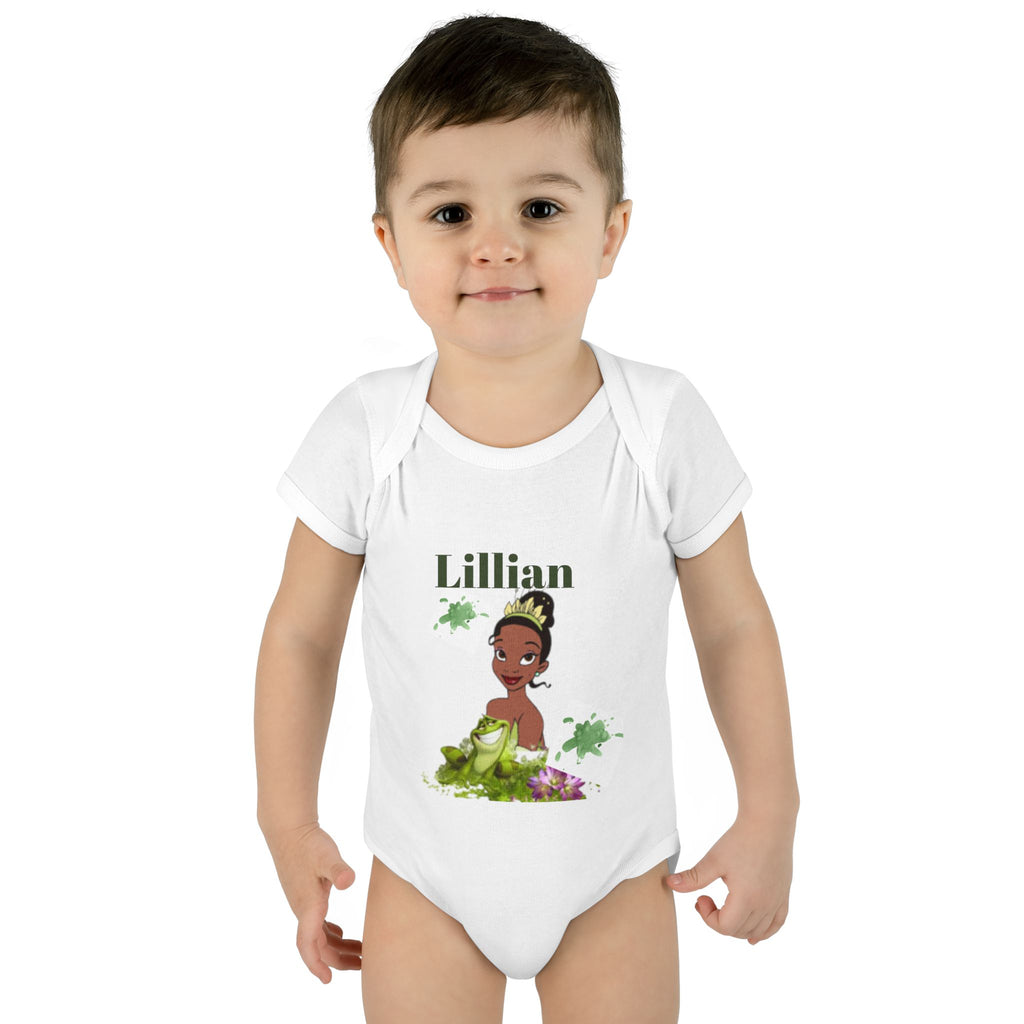 Tiana Princess Personalized Baby Bodysuit – Custom Name Infant Onesie
