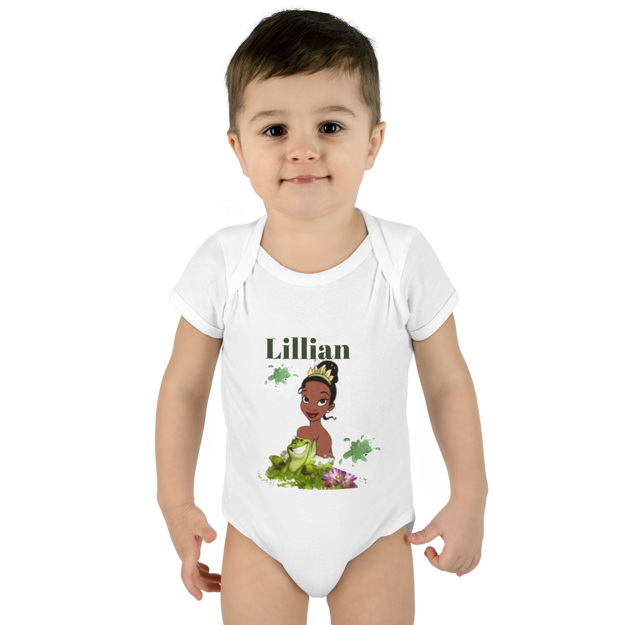 Tiana Princess Personalized Baby Bodysuit – Custom Name Infant Onesie