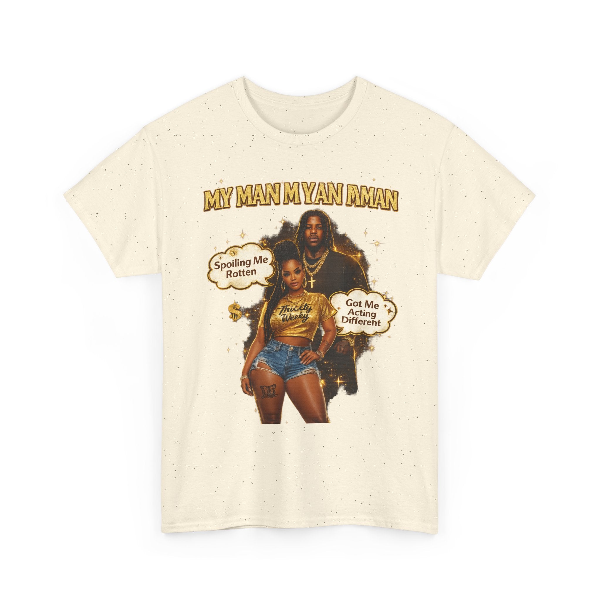 My Man My Ian Ian Graphic Tee — Retro 90s R&B Vibe "Spoiling Me Rotten" Shirt