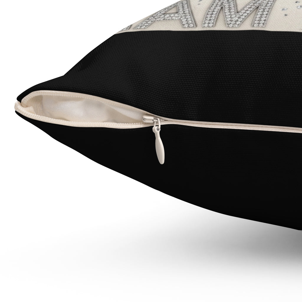 Glam Queen Decorative Pillow – Luxury Jewelry Motif Square Throw Pillow
