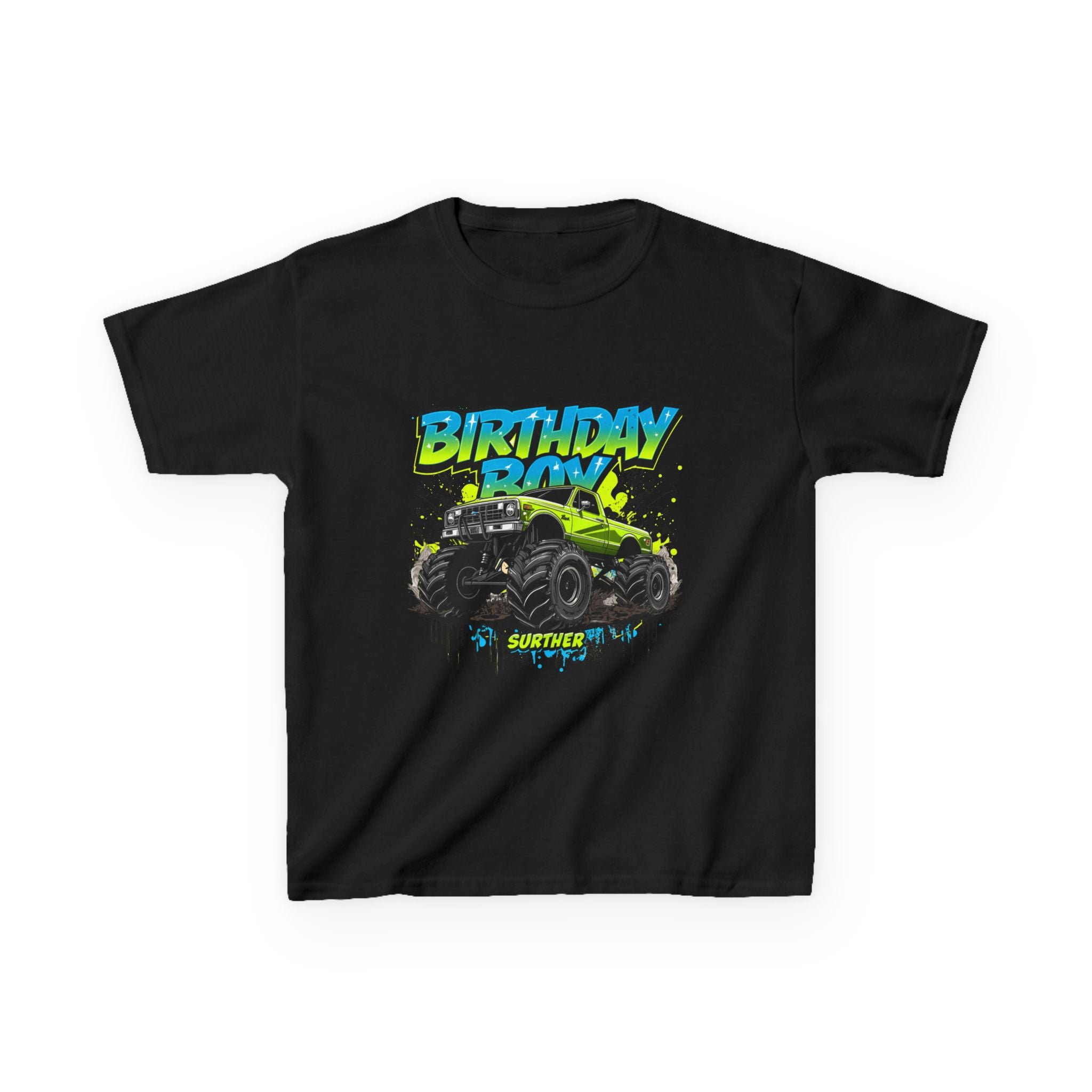 Birthday Boy Monster Truck Kids T-Shirt
