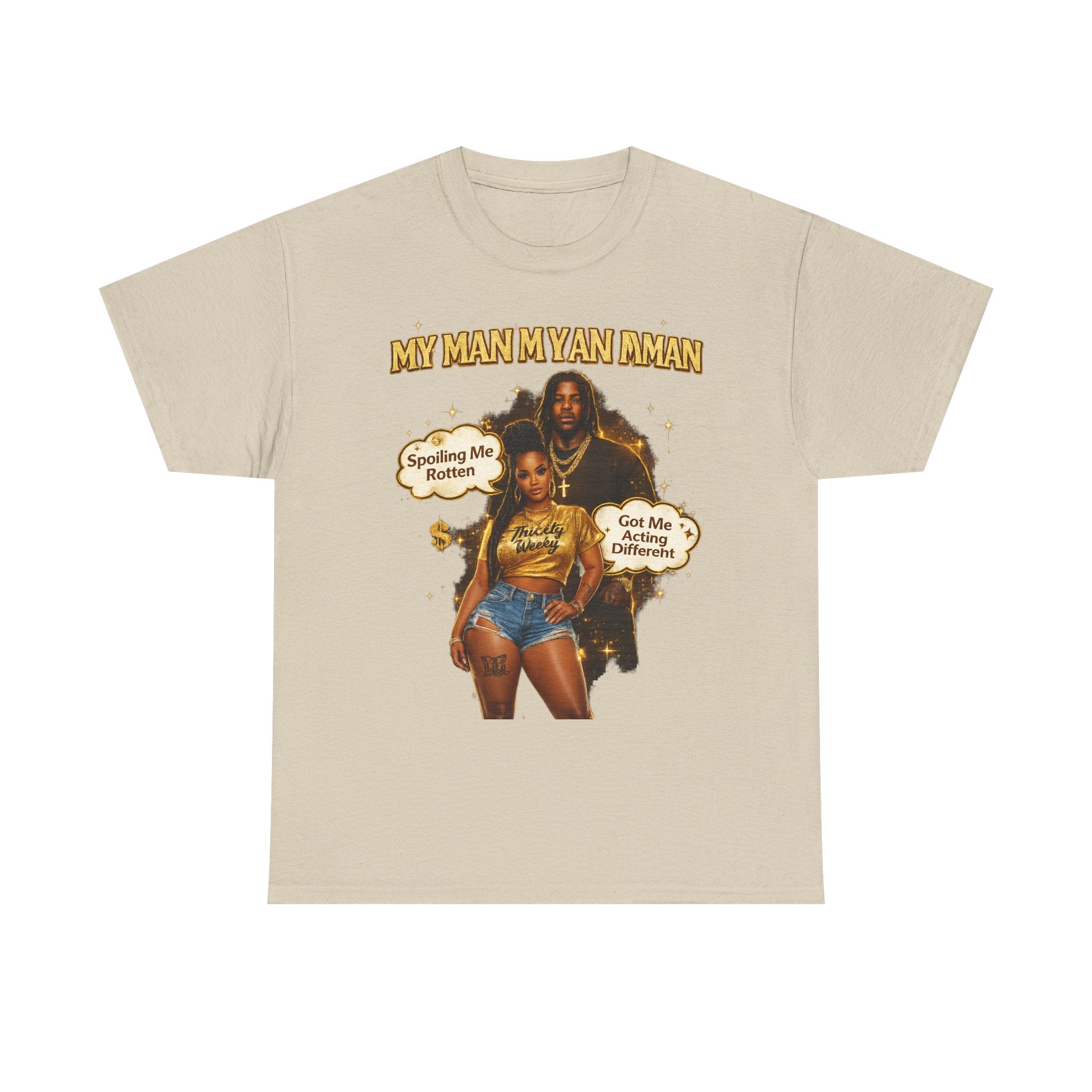 My Man My Ian Ian Graphic Tee — Retro 90s R&B Vibe "Spoiling Me Rotten" Shirt