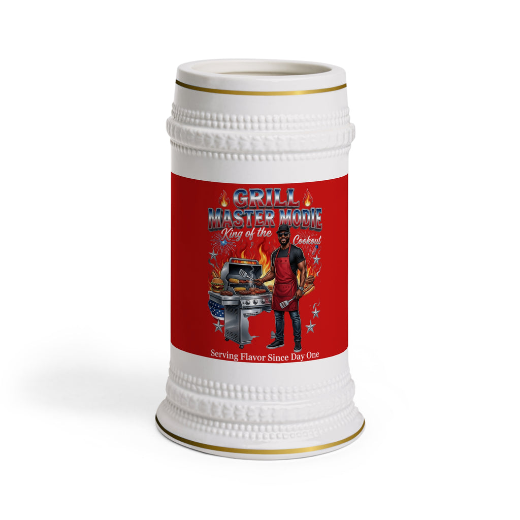 Grill Master Mode Beer Stein Mug — 'King of the Grill' BBQ Gift