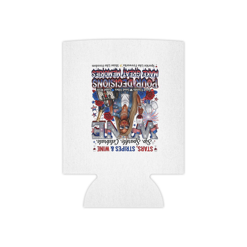 Patriotic Wine Can Cooler – “Pour Decisions Make Great Memories”
