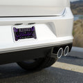 Blessed & Beautiful on the Move Decorative License Plate — Purple Butterfly Rhinestone Design
