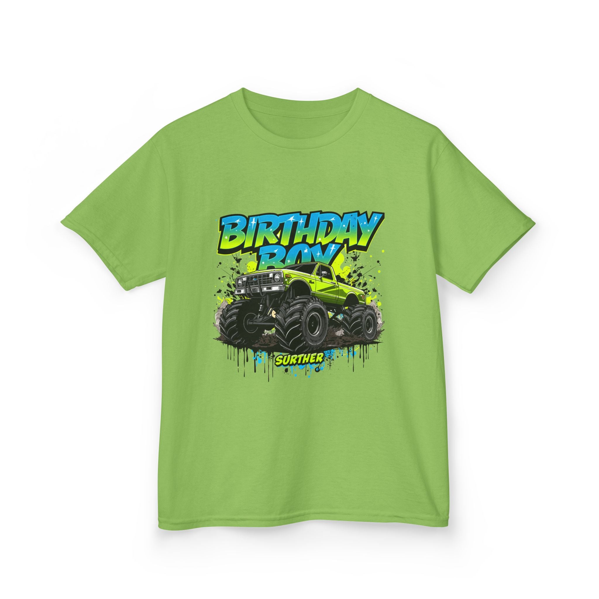 Birthday Boy Monster Truck Kids T-Shirt