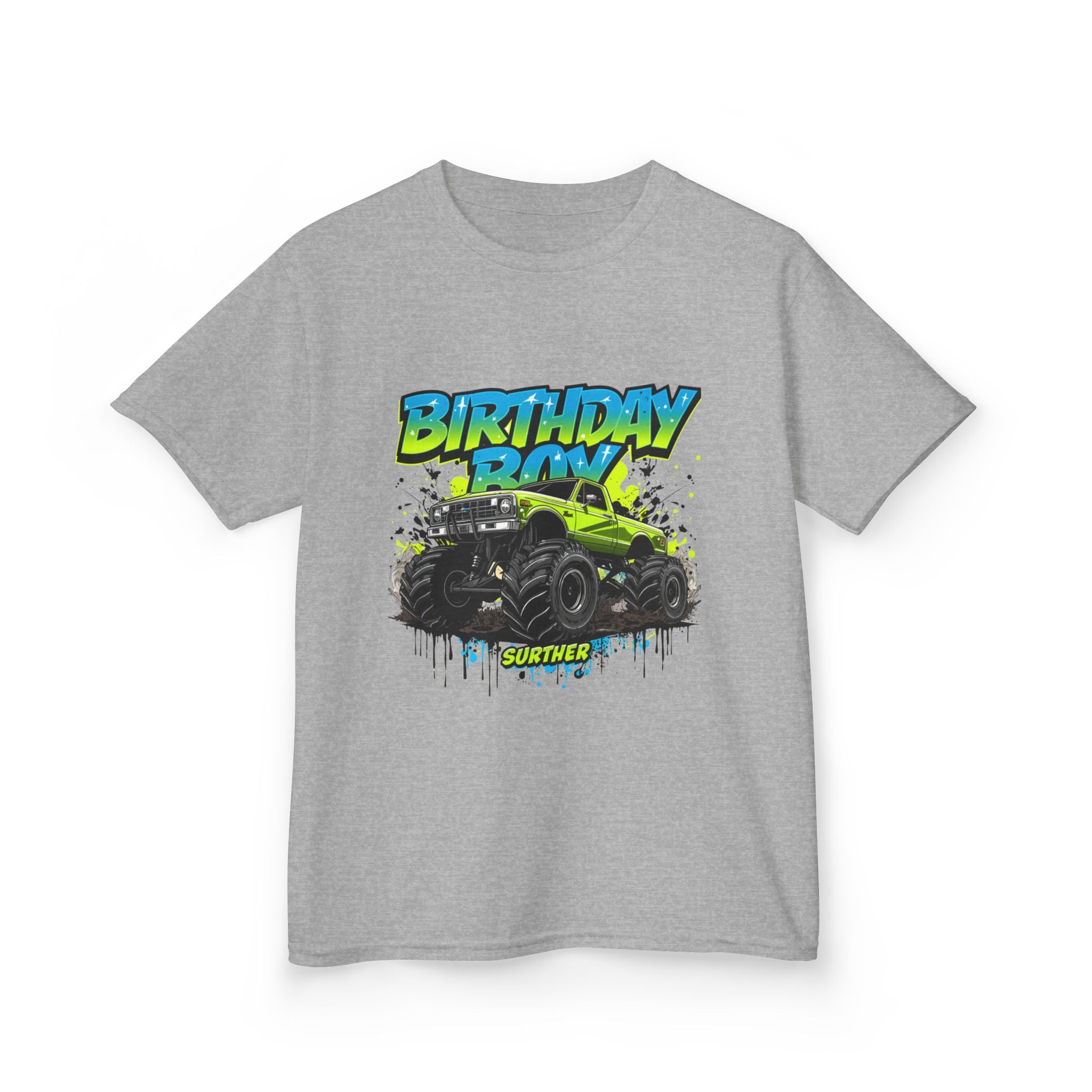 Birthday Boy Monster Truck Kids T-Shirt