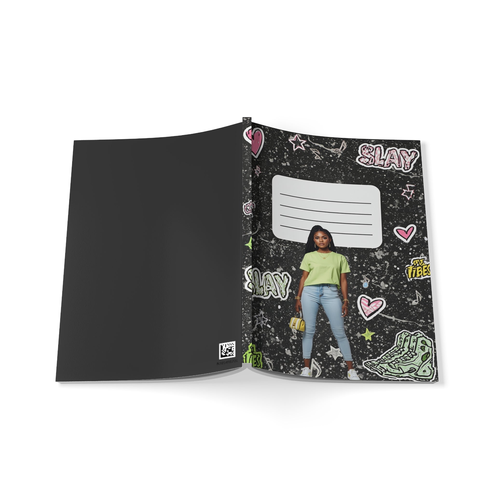 Slay Girl A5 Notebook — Cute Doodle Cover Journal for Teens & Young Women