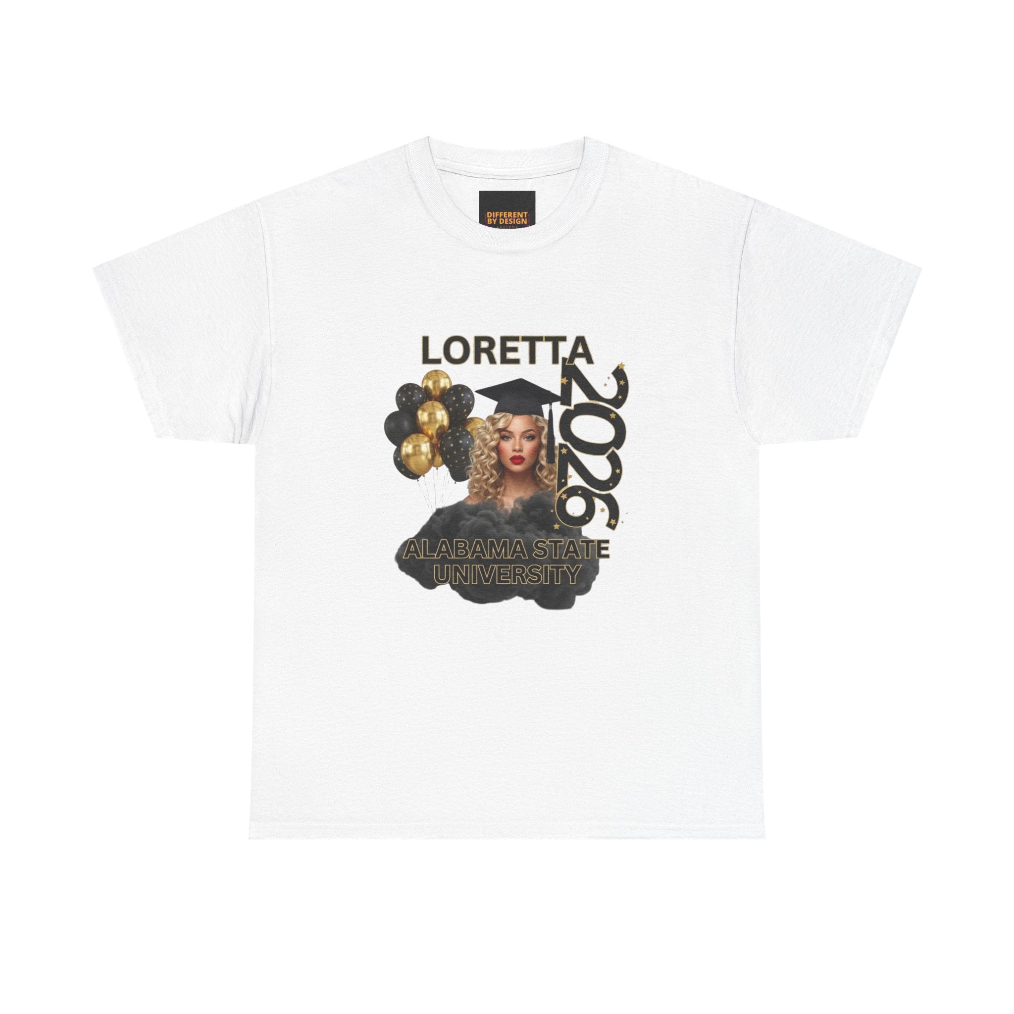 Graduation 2026 Personalized Tee — "Loretta 2026" Celebration Shirt