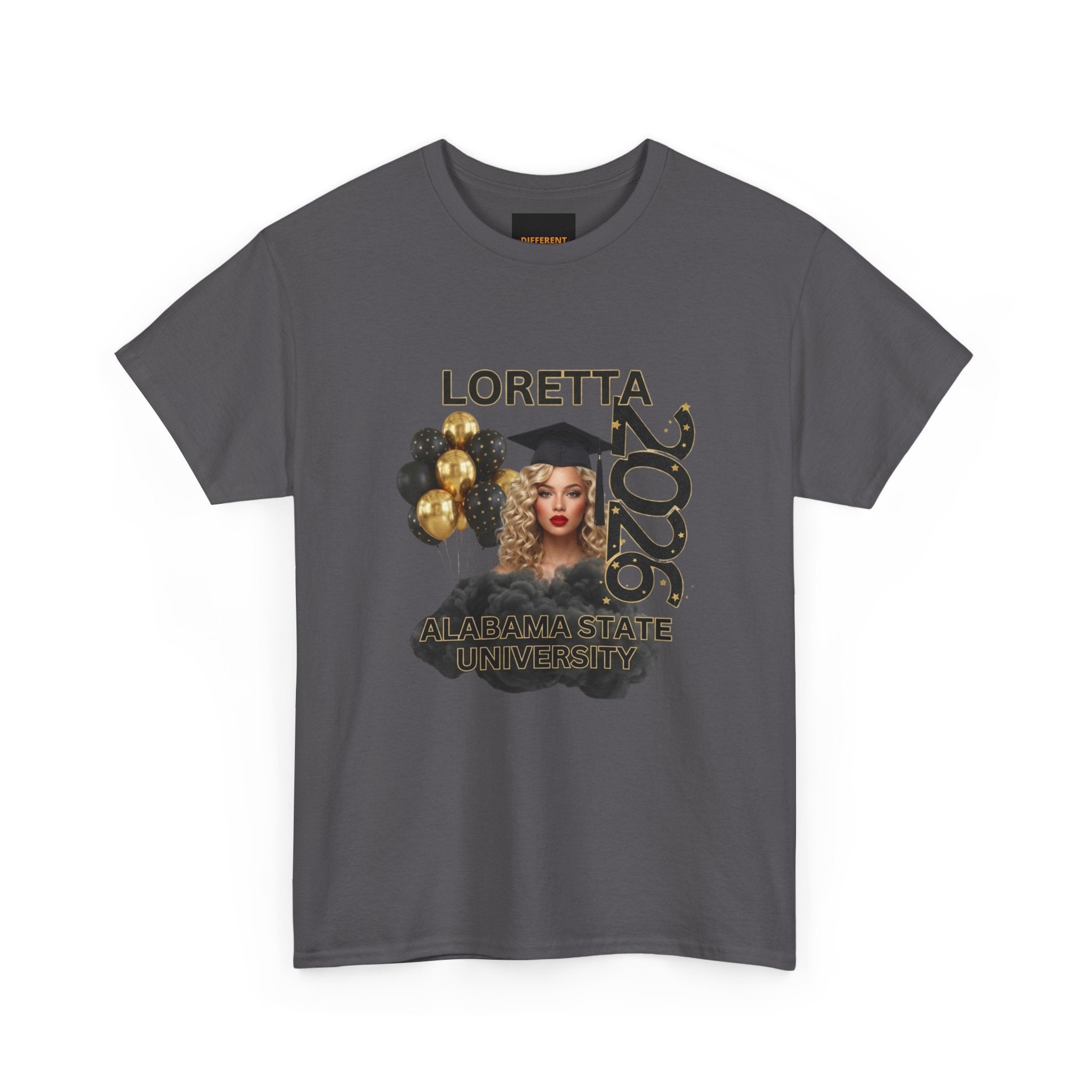 Graduation 2026 Personalized Tee — "Loretta 2026" Celebration Shirt