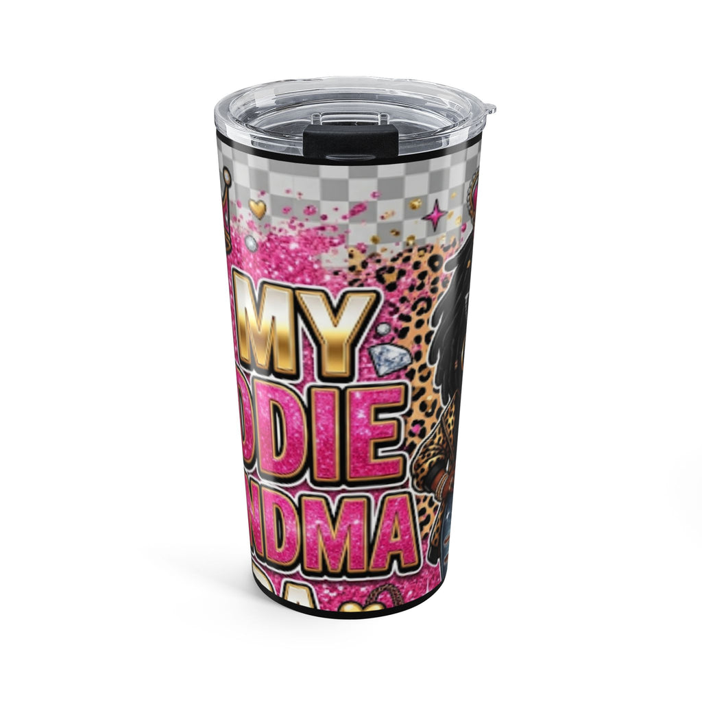 20oz Tumbler — "My Baddie Grandma" Leopard Pink Travel Cup