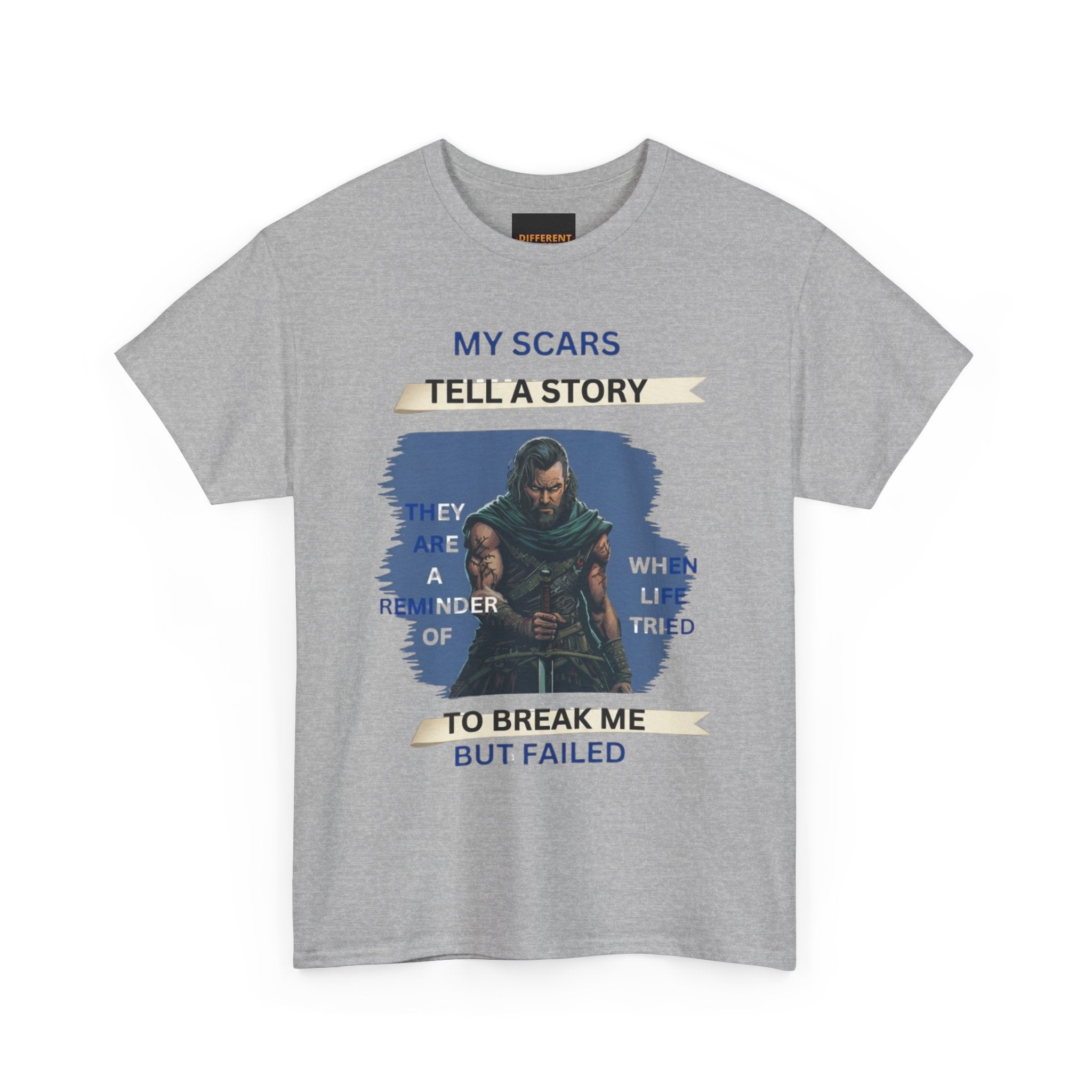 T-Shirt — 'Try Telling a Story to Break Me' Fantasy Warrior Graphic Tee