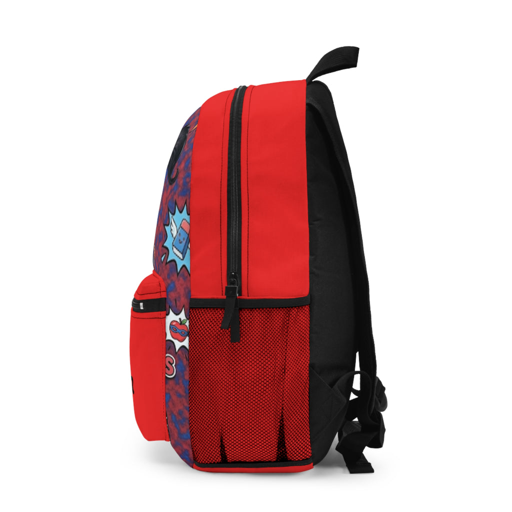Personalized Kids Backpack – Cute Cartoon Girl Design with Name (Khadijah)