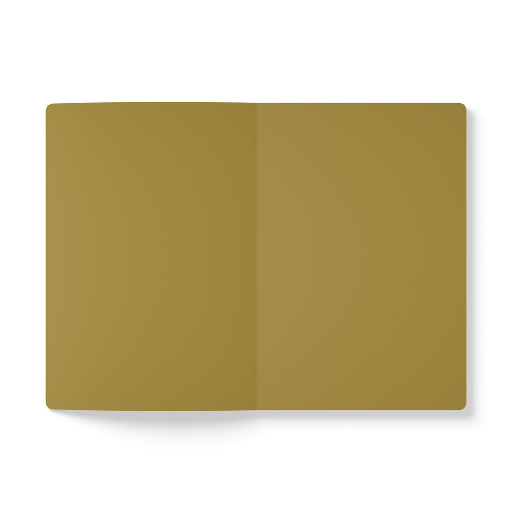 Believe in Yourself Softcover Journal — Empowering Brown & Gold Motivational Notebook