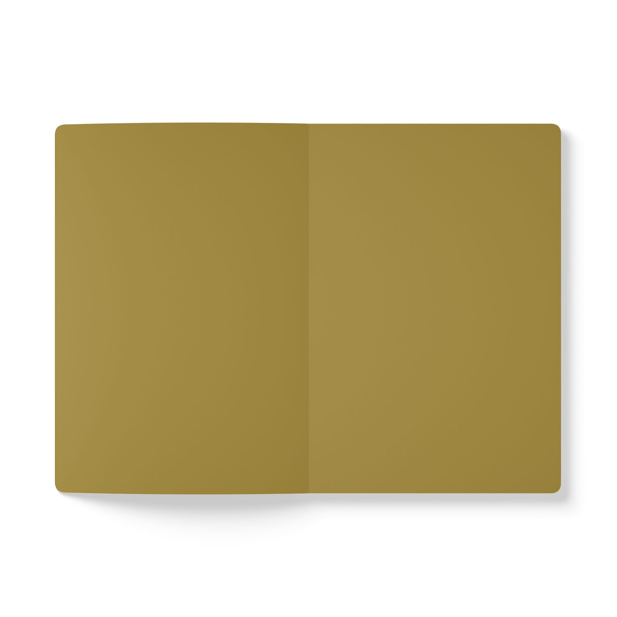 Believe in Yourself Softcover Journal — Empowering Brown & Gold Motivational Notebook