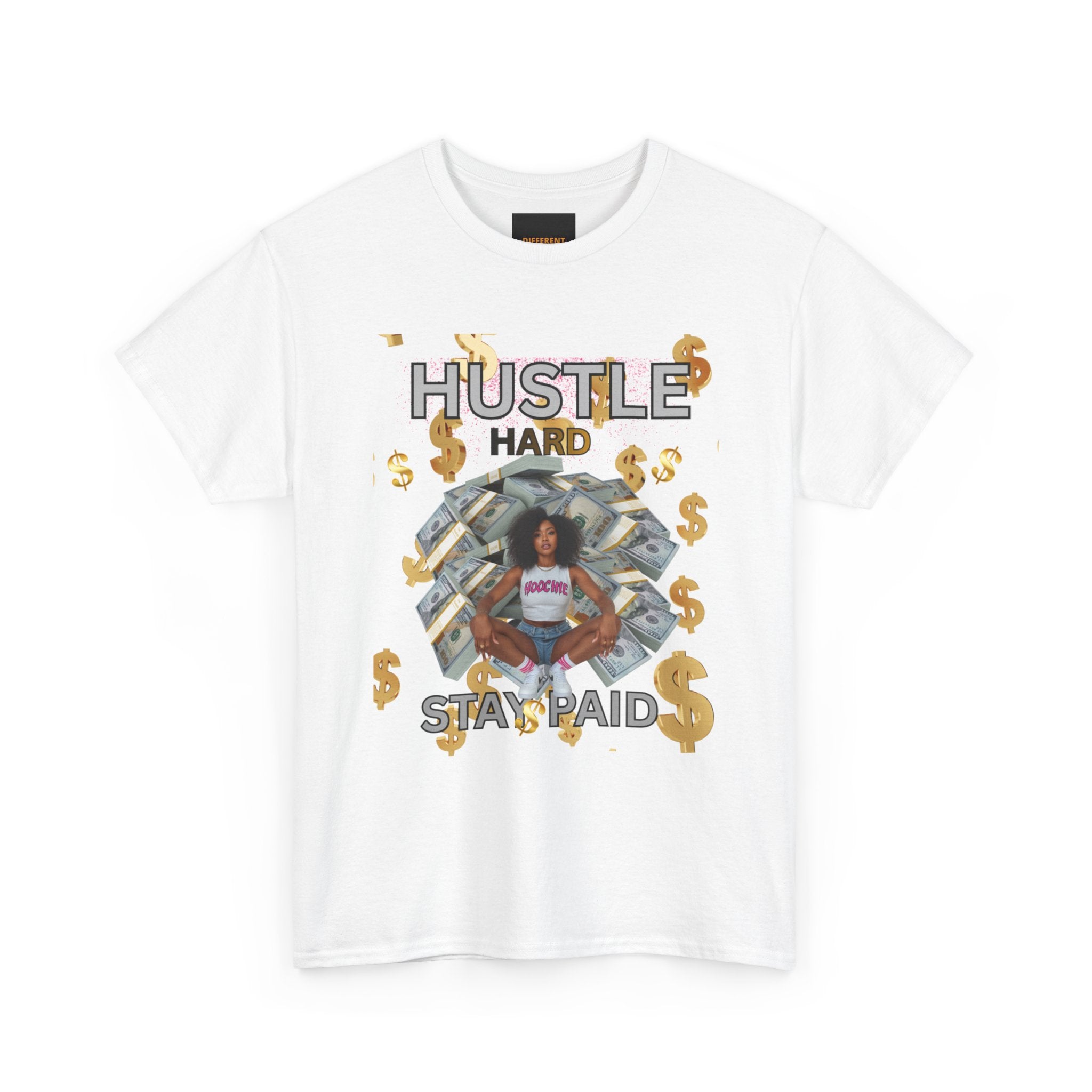 Hustle Hard Stay Paid Tee — Motivational Money Graphic T-Shirt