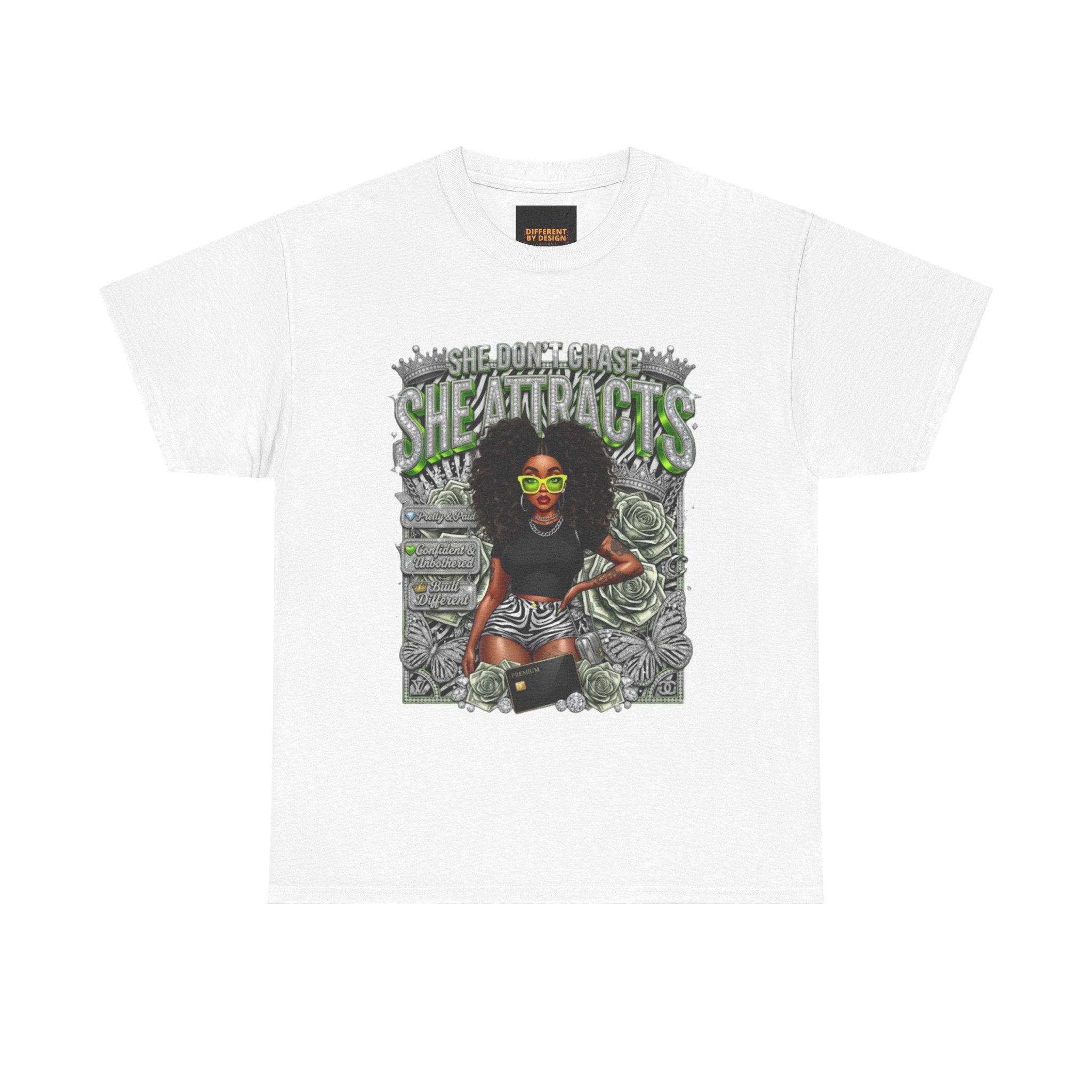Sheattracts Graphic Tee — Afro Girl Streetwear T-Shirt