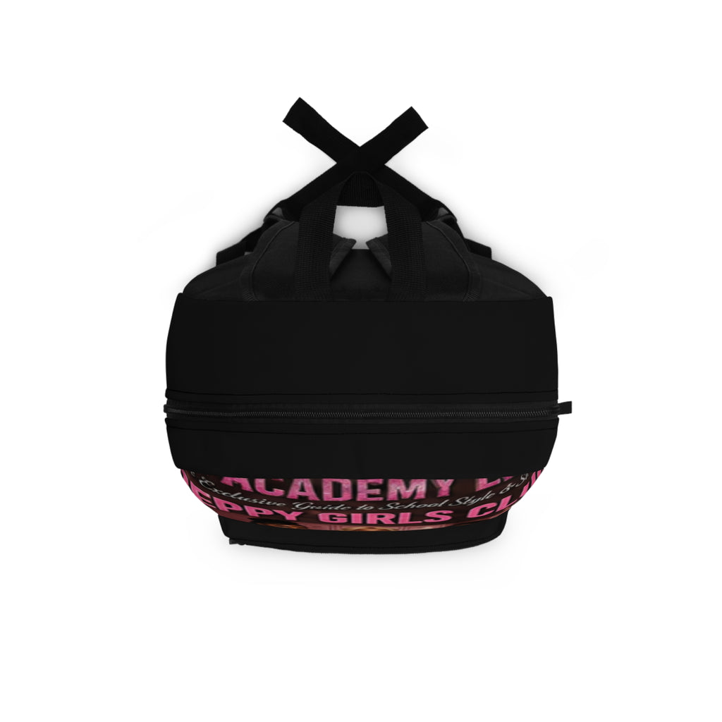 Preppy Girls Club Pink Backpack – Trendy School Bag with Retro Girl Squad Design