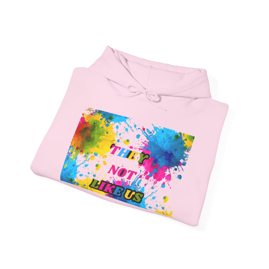 Colorful 'They're Not Like Us' Hoodie – Pride Rainbow Statement Sweatshirt