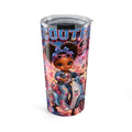 20oz Scooter Girl Tumbler — Cute Retro Scooter Design, Insulated Travel Cup