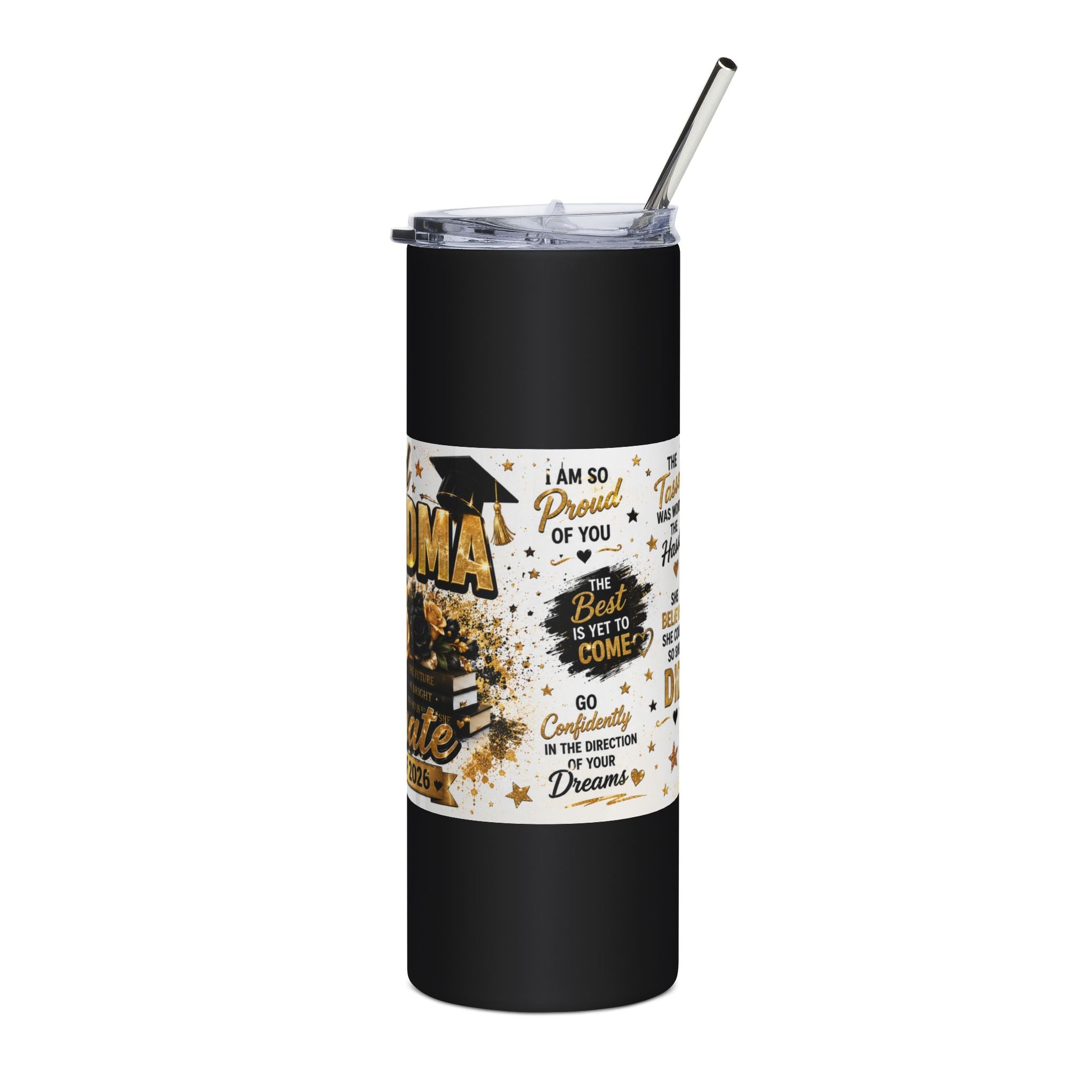 Graduation Proud Grandma 20oz Stainless Steel Tumbler — Class of 2026