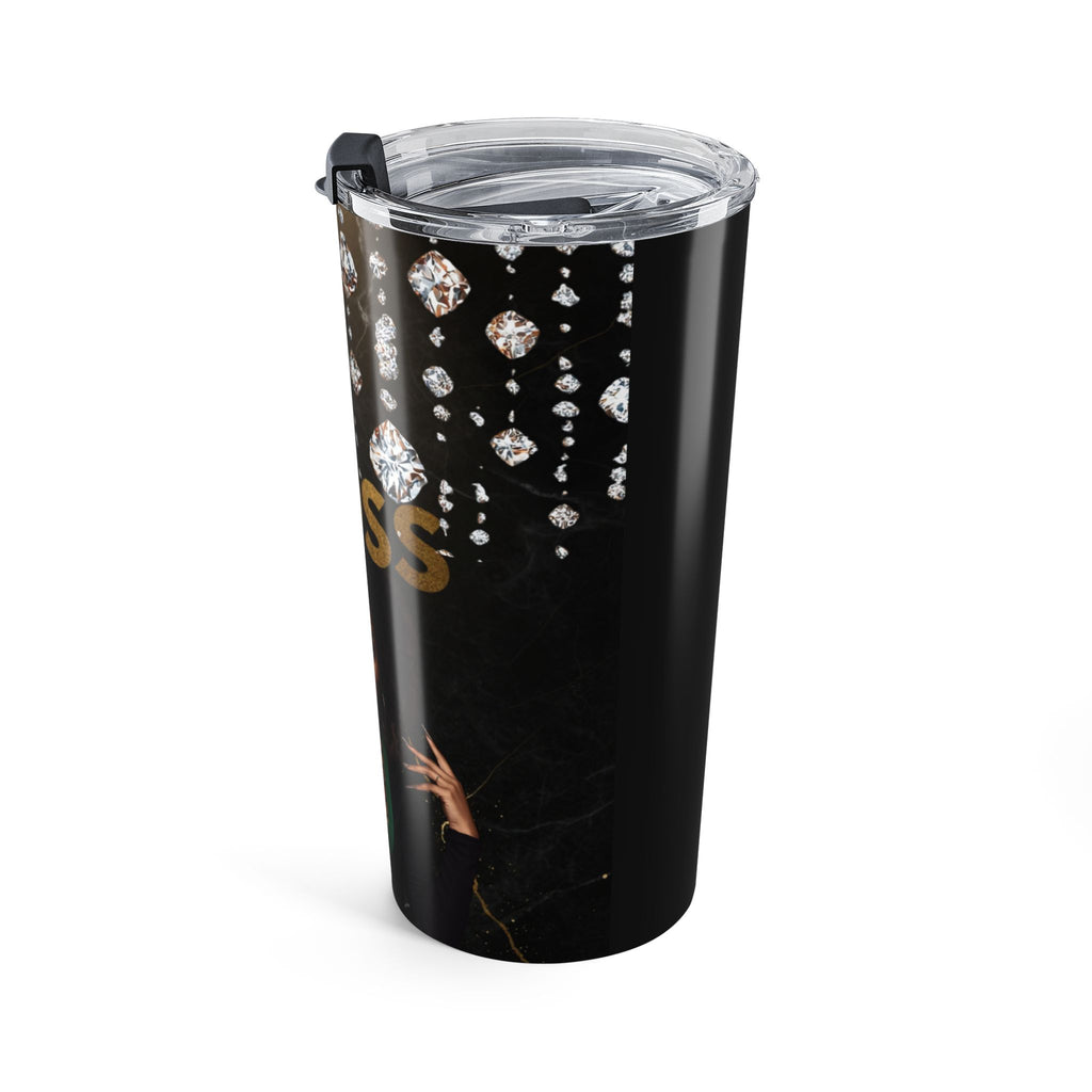 Boss Queen 20oz Tumbler — Empowering Black Woman Design with Gold 'BOSS' & Crystals