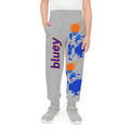 Youth Joggers — Blue and Orange Paint Splatter AOP Tracksuit Pants