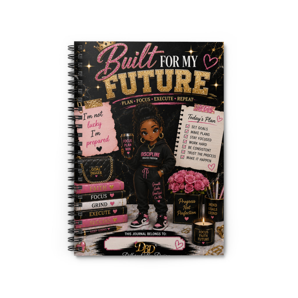 Built for My Future Spiral Notebook — Motivational Journal for Goal-Setting & Planning