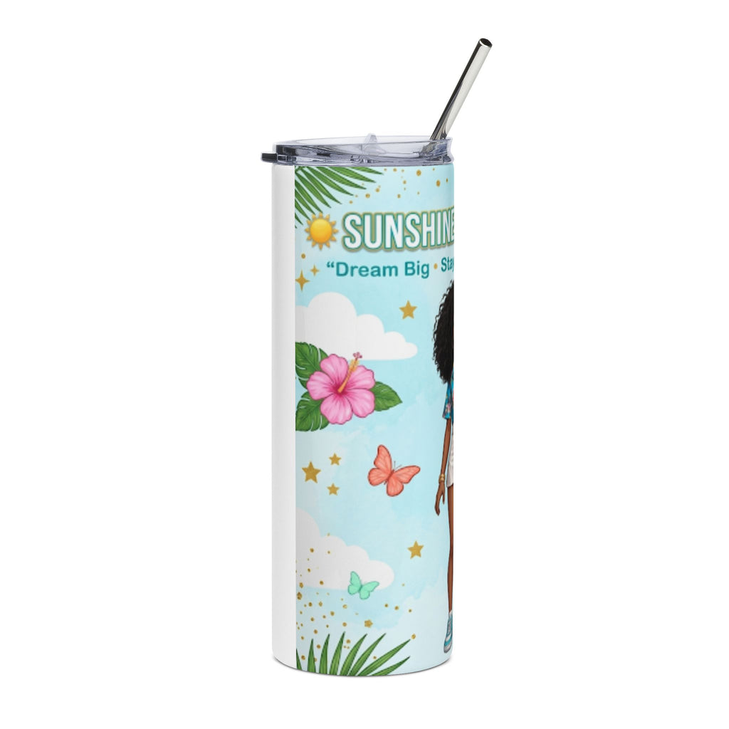 Sunshine State of Mind 20oz Stainless Steel Tumbler — Afro Girl Summer Vibes